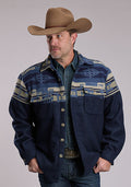 Roper Mens Aztec Shirt-Jacket - Brown-97-119-6259BU
