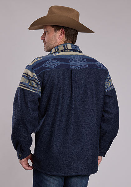 Roper Mens Aztec Shirt-Jacket - Brown-97-119-6259BU