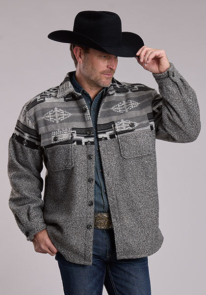Roper Mens Aztec Shirt-Jacket -97-119-6260GY
