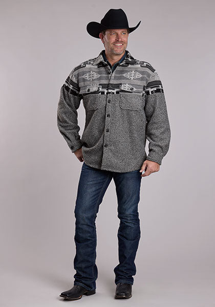 Roper Mens Aztec Shirt-Jacket -97-119-6260GY