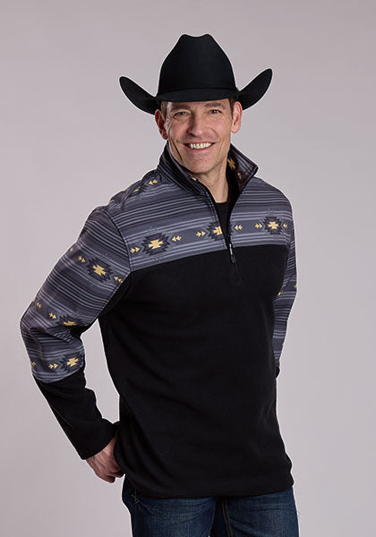 Roper Mens Aztec Print Micro Fleece - 97-692-6249BL