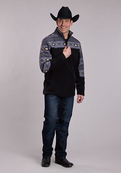 Roper Mens Aztec Print Micro Fleece - 97-692-6249BL