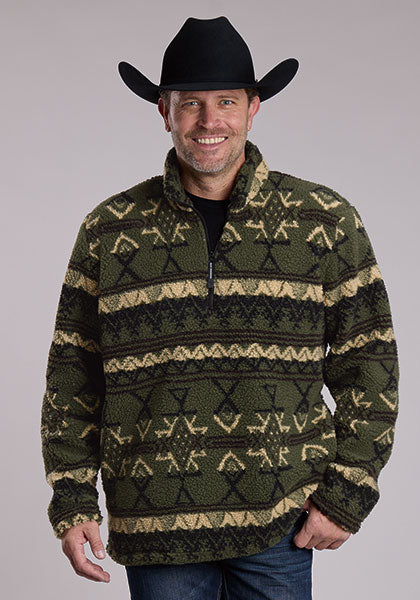 Roper Mens Aztec Print Micro Fleece - 97-692-6262GR