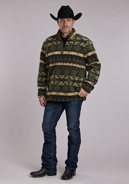 Roper Mens Aztec Print Micro Fleece - 97-692-6262GR