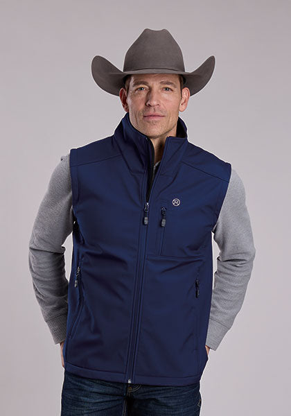 Roper Mens Rangegear Hi Tech Fleece Vest-97-782-6229BU
