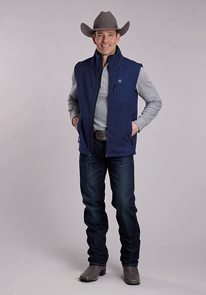 Roper Mens Rangegear Hi Tech Fleece Vest-97-782-6229BU