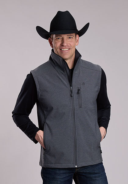 Roper Mens Rangegear Hi Tech Fleece Vest-97-782-6230GY