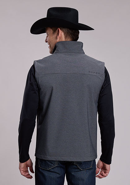 Roper Mens Rangegear Hi Tech Fleece Vest-97-782-6230GY