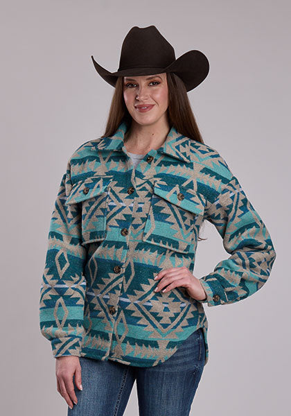 Roper Womens Aztec Shirt Jacket 98-119-6248BR