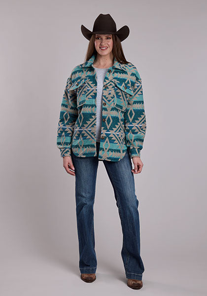 Roper Womens Aztec Shirt Jacket 98-119-6248BR
