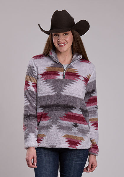 Roper Womens 1/4 Zip Polar Fleece Jacket - 98-250-6244GY