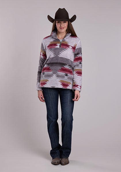 Roper Womens 1/4 Zip Polar Fleece Jacket - 98-250-6244GY