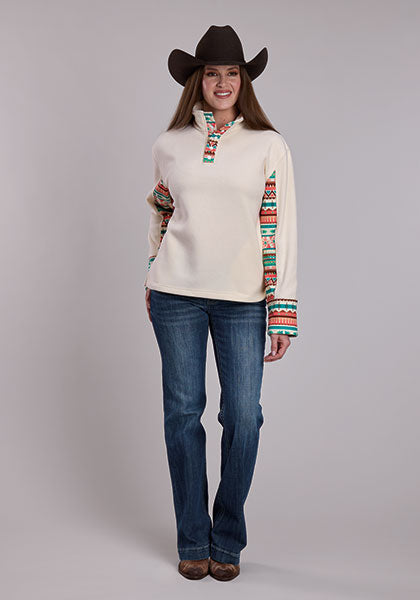 Roper Womens 1/4 Zip Micro Fleece Jacket - 98-692-6251BR