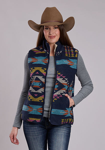Roper Womens Aztec Shirt Vest 98-781-6247BU