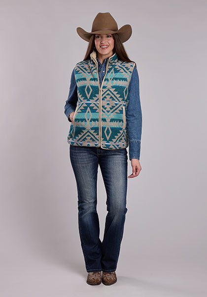 Roper Womens Aztec Shirt Vest 98-781-6248BR