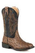 Roper Kids Children Jed Ostrich Print Boot -18