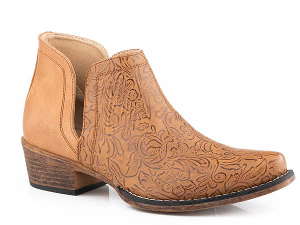 Roper Womens Ava Emboss Ankle Boot Vintage Tan-21-1567-3140TA