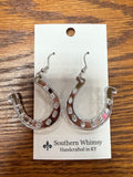 Southern Whimsy Silver Horseshoes-ER203