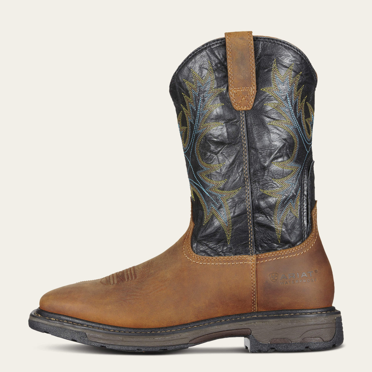 Ariat Mens WorkHog Wide Square Toe Waterproof Steel Toe Work Boot-10010133