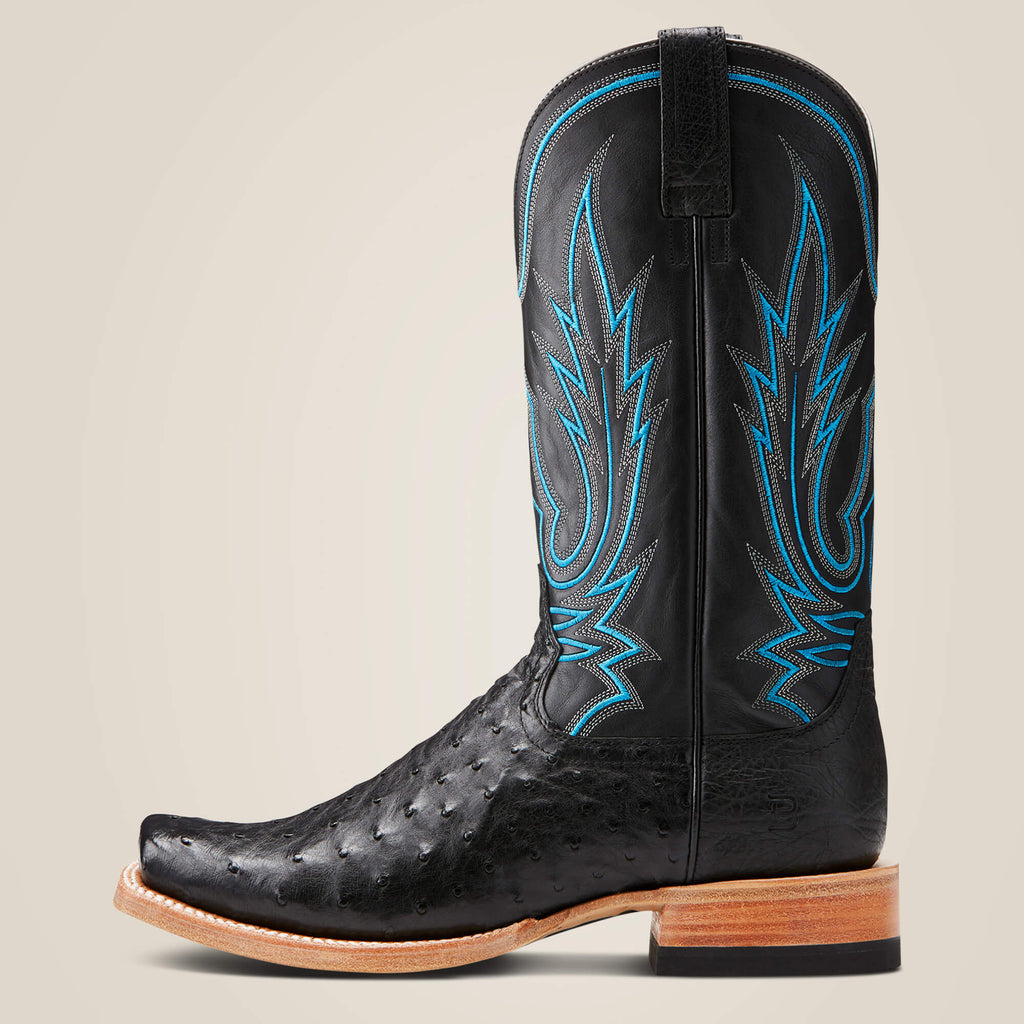 Ariat Mens Relentless Black Full Quill Ostrich-10021666