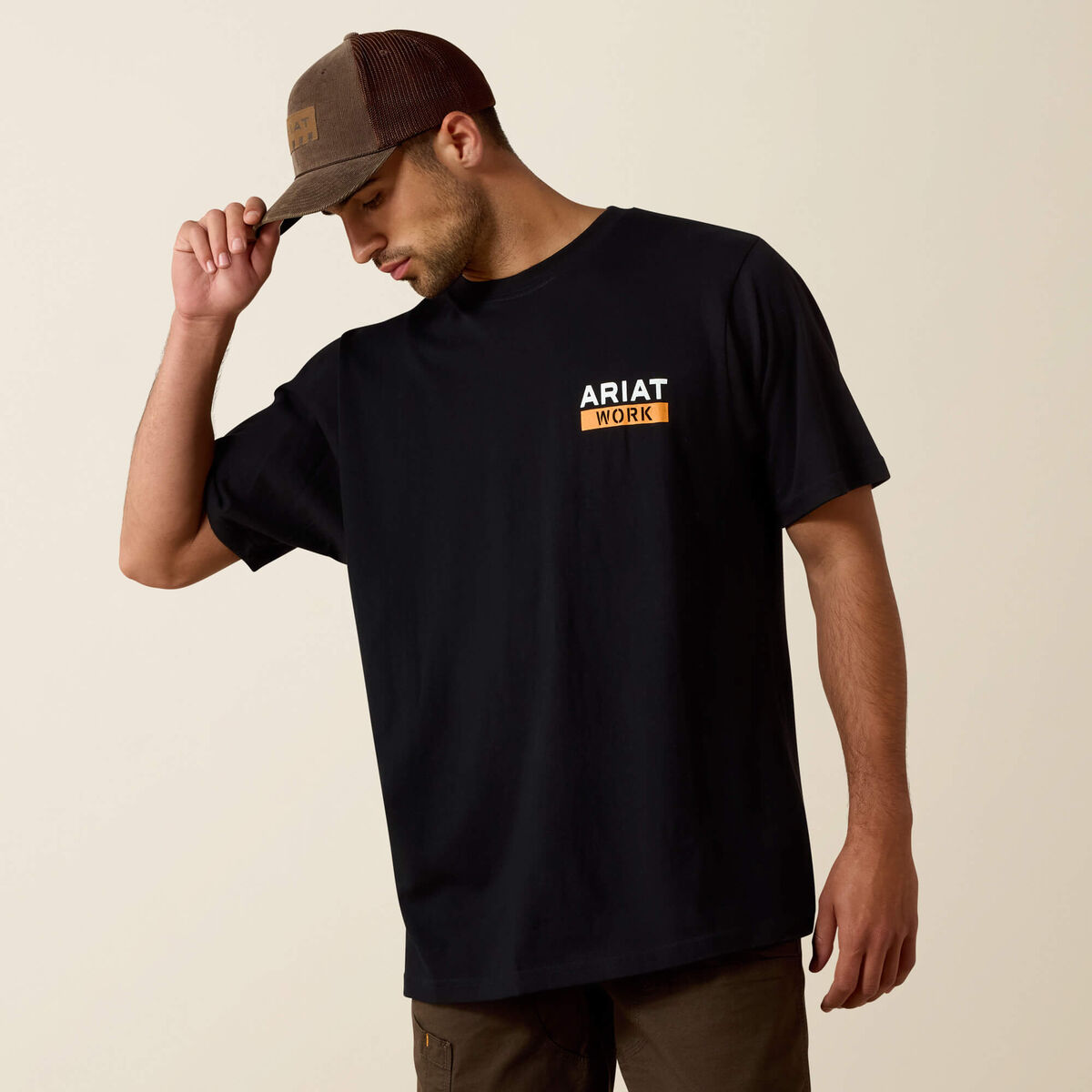 Ariat Mens Rebar Cotton Strong Roughneck T-Shirt 10030299 - view 3