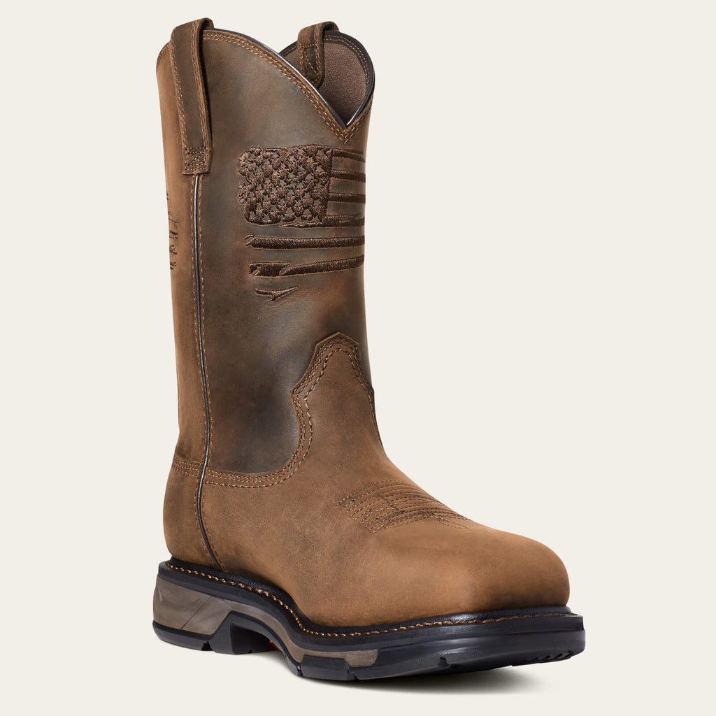 Ariat Mens WorkHog XT Patriot Waterproof Carbon Toe Work Boot-10036002