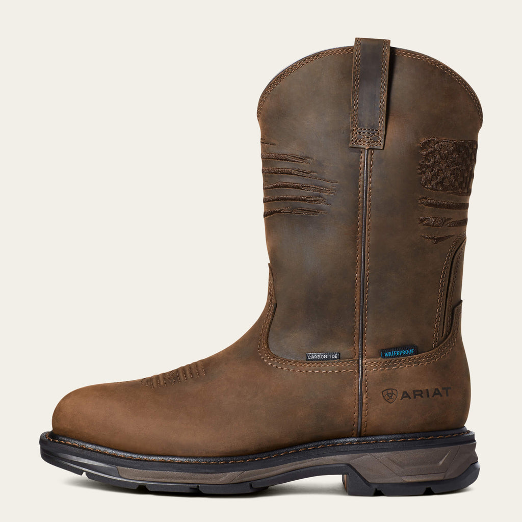 Ariat Mens WorkHog XT Patriot Waterproof Carbon Toe Work Boot-10036002