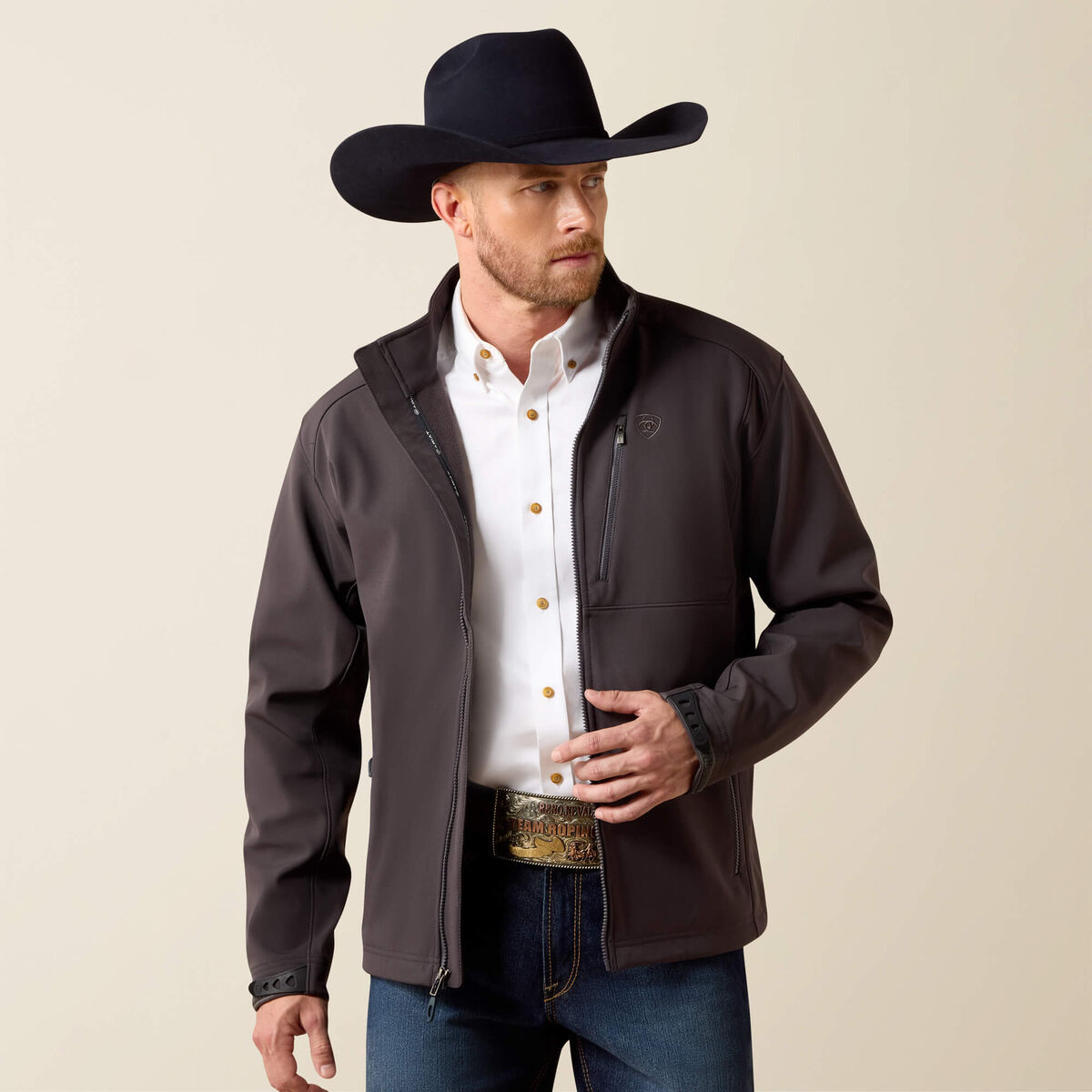Ariat Mens Logo 2.0 Softshell Jkt Phantom 10041613 - view 2