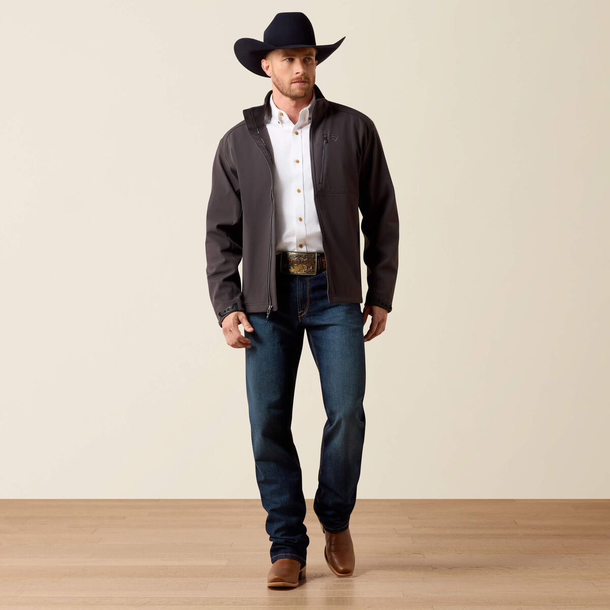 Ariat Mens Logo 2.0 Softshell Jkt Phantom 10041613 - view 4