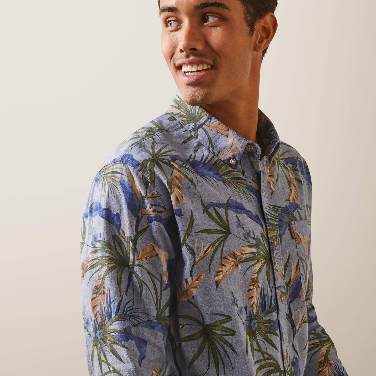 Ariat Mens Paradise Palm Long Sleeve Shirt 10043710 - view 4