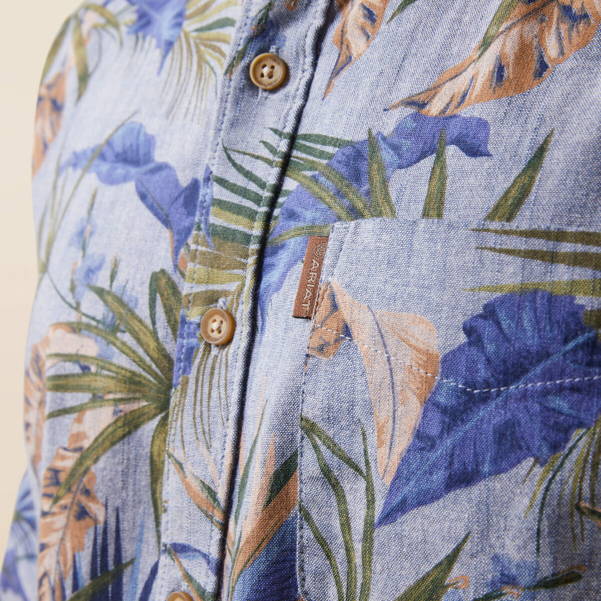 Ariat Mens Paradise Palm Long Sleeve Shirt 10043710 - view 5