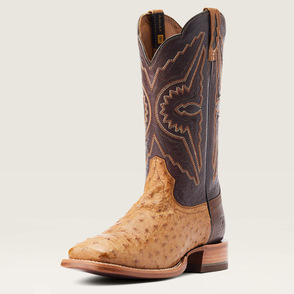 Ariat Mens Broncy Saddle Full Quill Ostrich-10044419