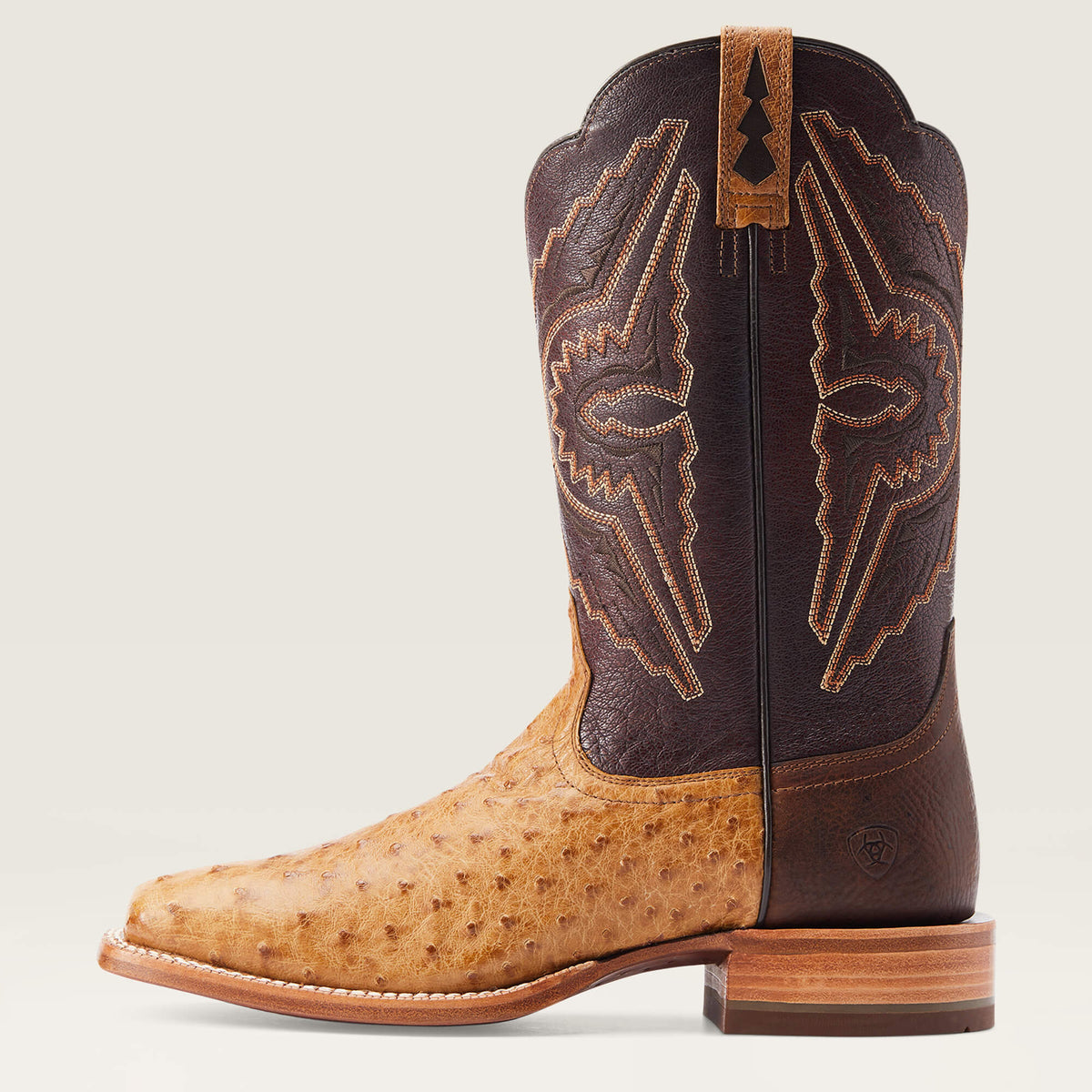 Ariat Mens Broncy Saddle Full Quill Ostrich-10044419
