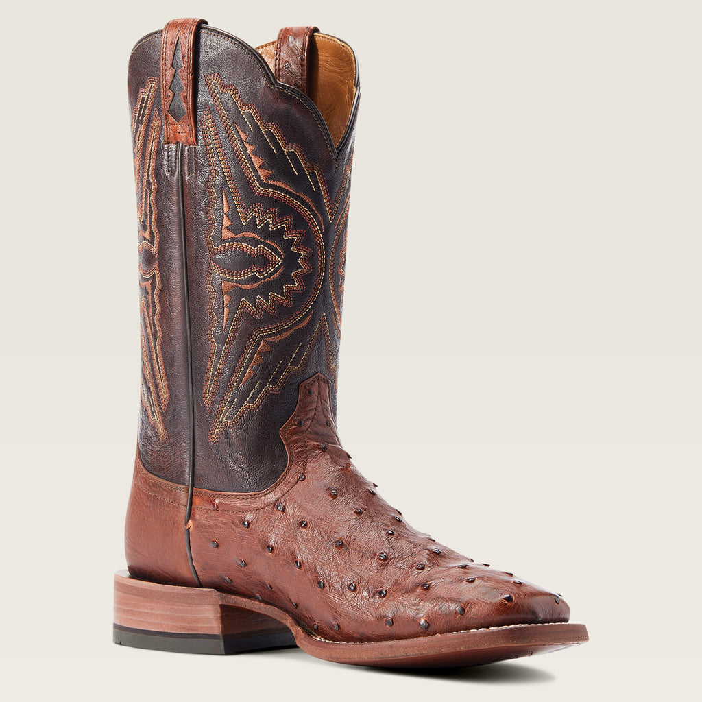 Ariat Mens Broncy Cinnamon Full Quill Ostrich-10044576