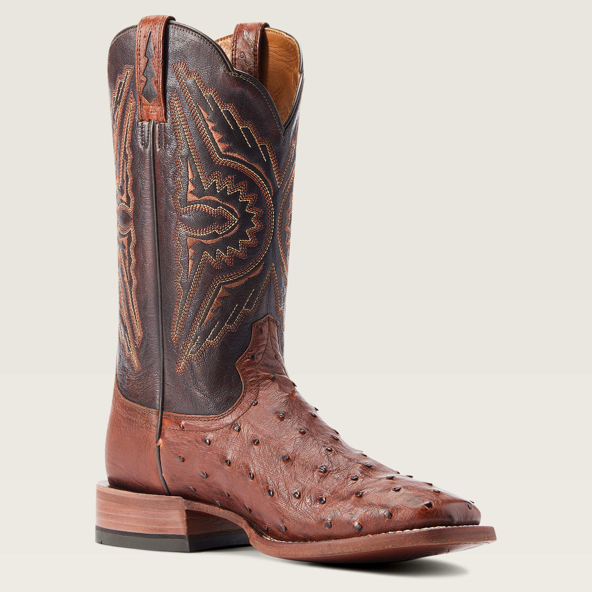 Ariat Mens Broncy Cinnamon Full Quill Ostrich-10044576