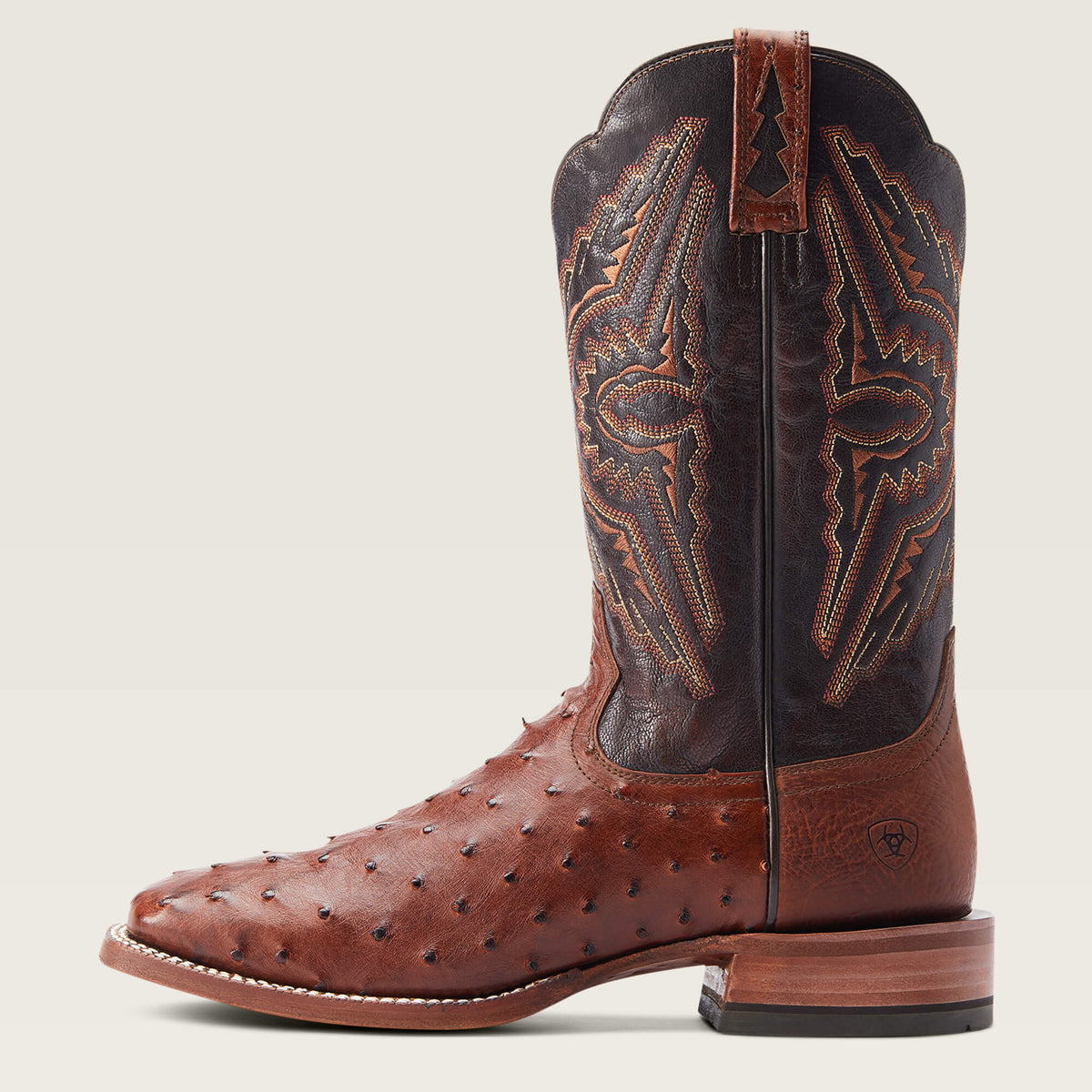 Ariat Mens Broncy Cinnamon Full Quill Ostrich-10044576