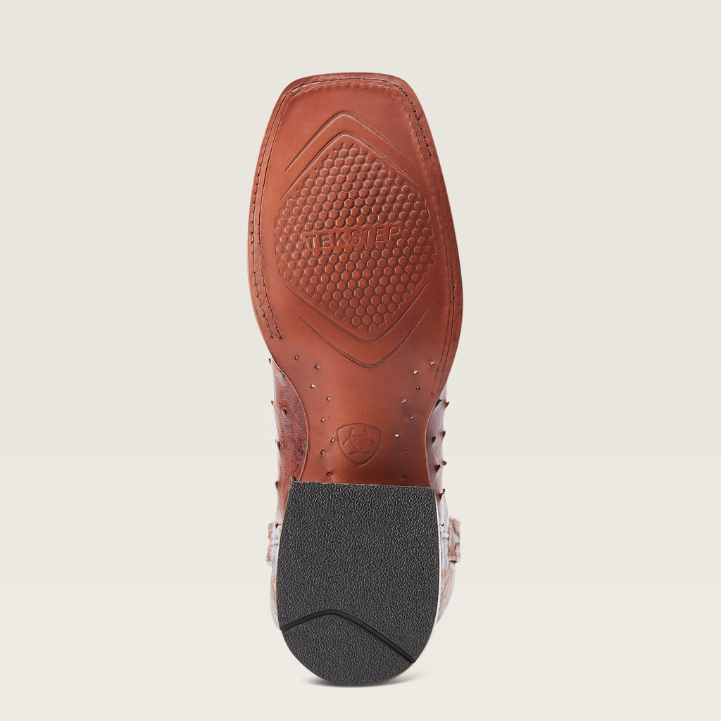 Ariat Mens Broncy Cinnamon Full Quill Ostrich-10044576