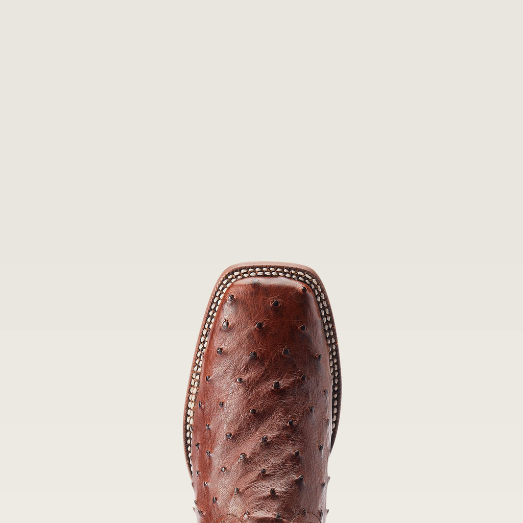 Ariat Mens Broncy Cinnamon Full Quill Ostrich-10044576