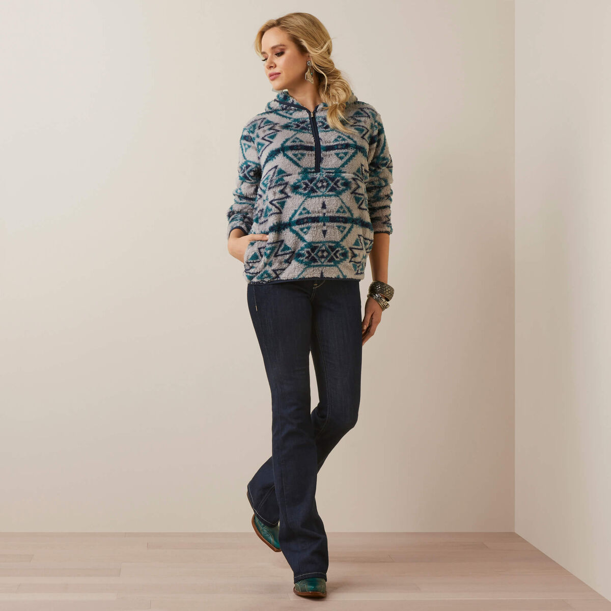 Ariat Womens Real Berber Pullover Sweatshirt 10046134 - view 3