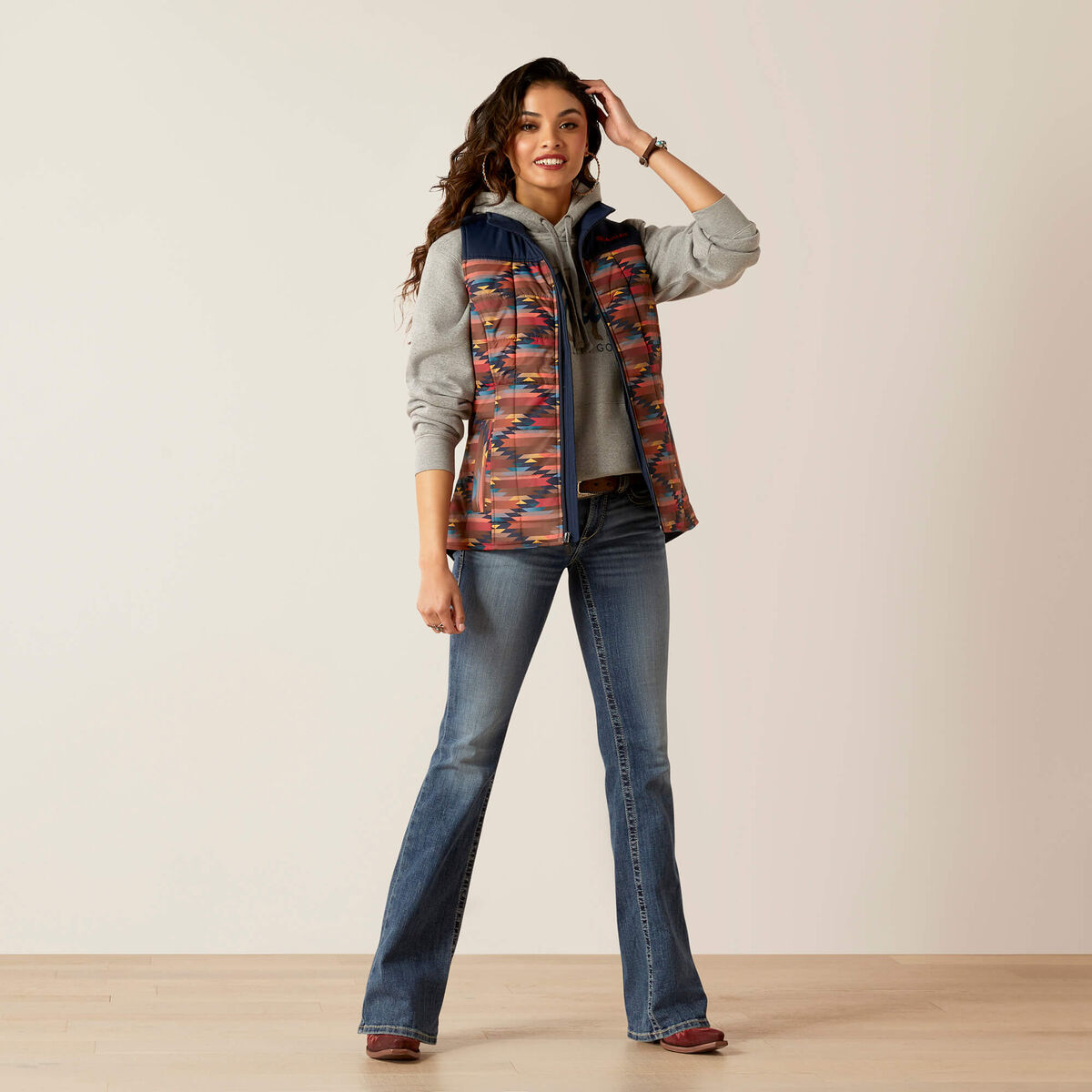 Ariat Womens Crius Ins Vest Mirage Print 10046684 - view 3