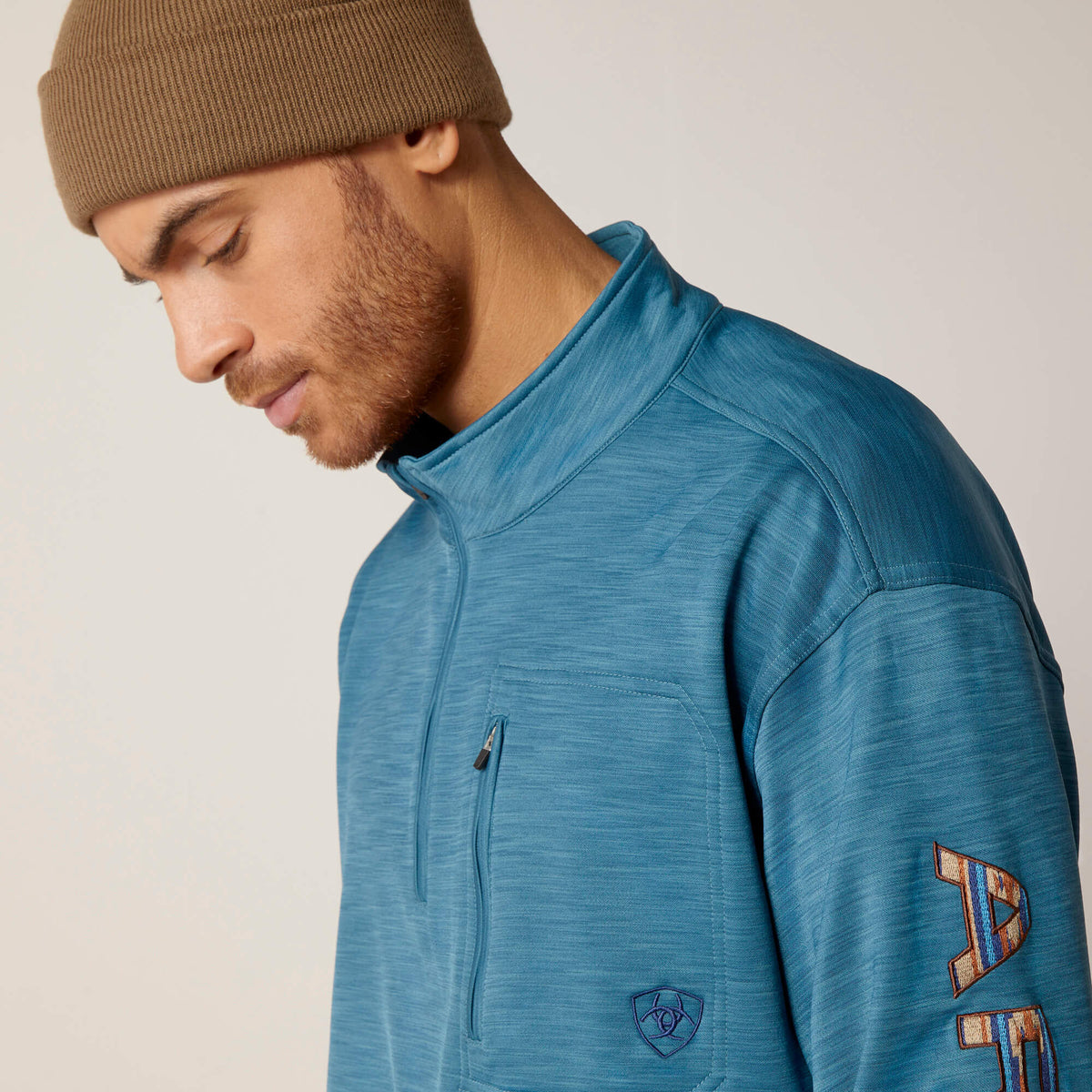 Ariat Mens Team Logo 1/4 Zip Sweatshirt - view 5