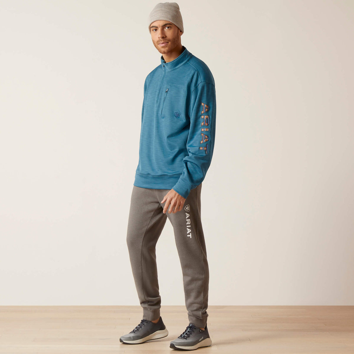 Ariat Mens Team Logo 1/4 Zip Sweatshirt - view 3