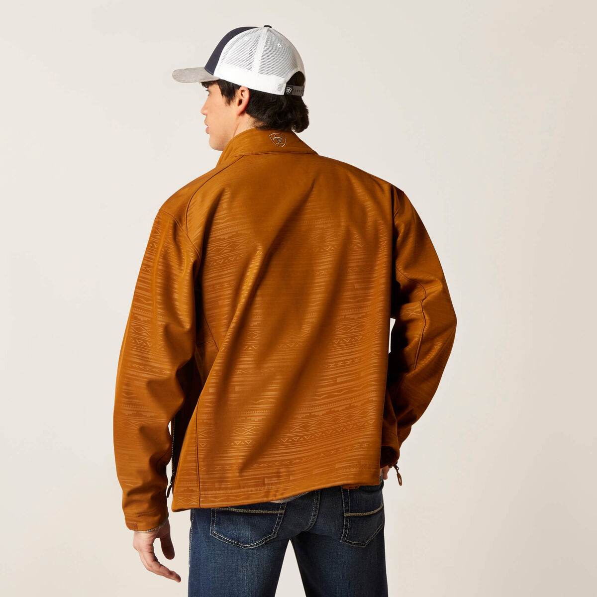 Ariat Mens Logo 2.0 Sftshll Jkt Chstnt Embssd 10046790 - view 3