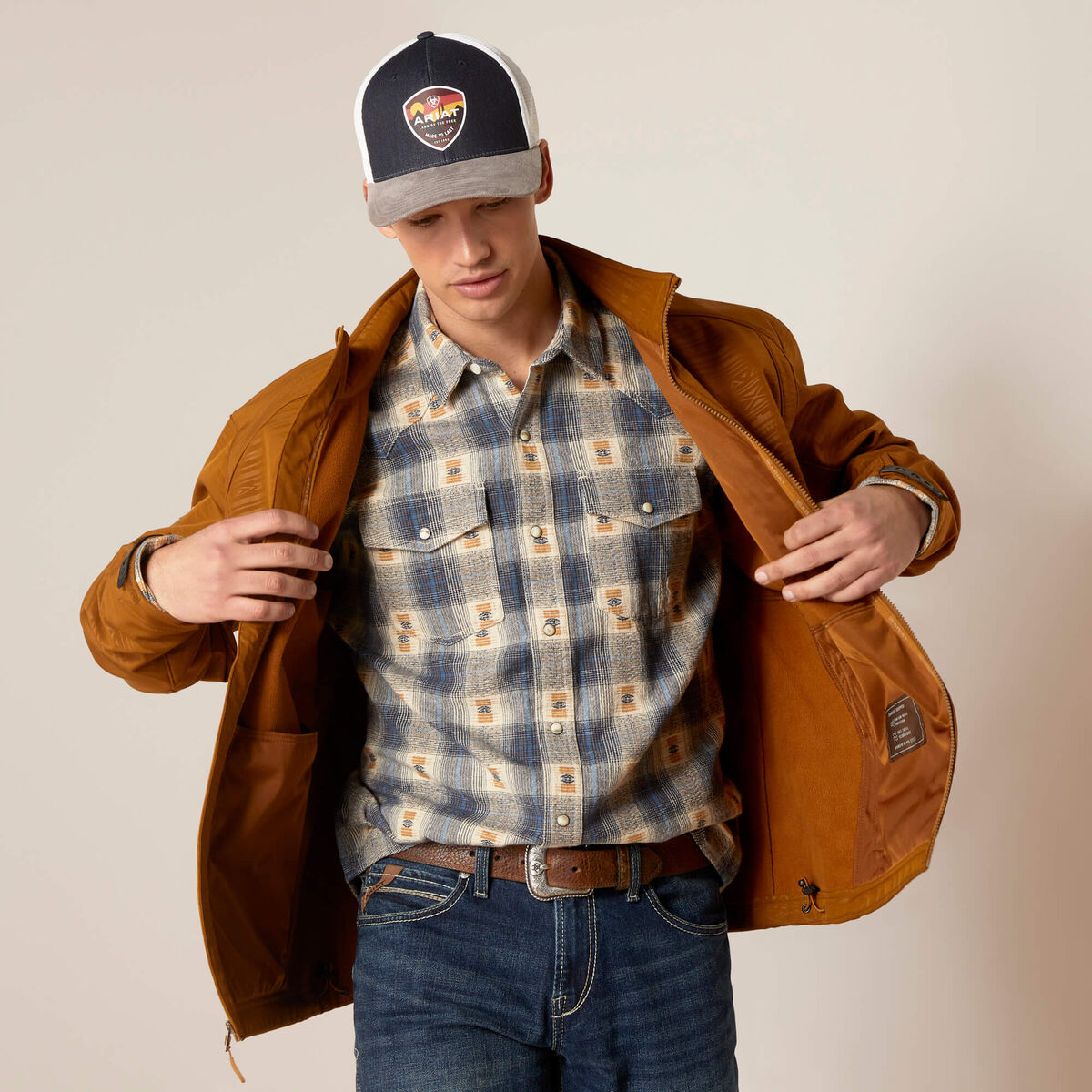 Ariat Mens Logo 2.0 Sftshll Jkt Chstnt Embssd 10046790 - view 2