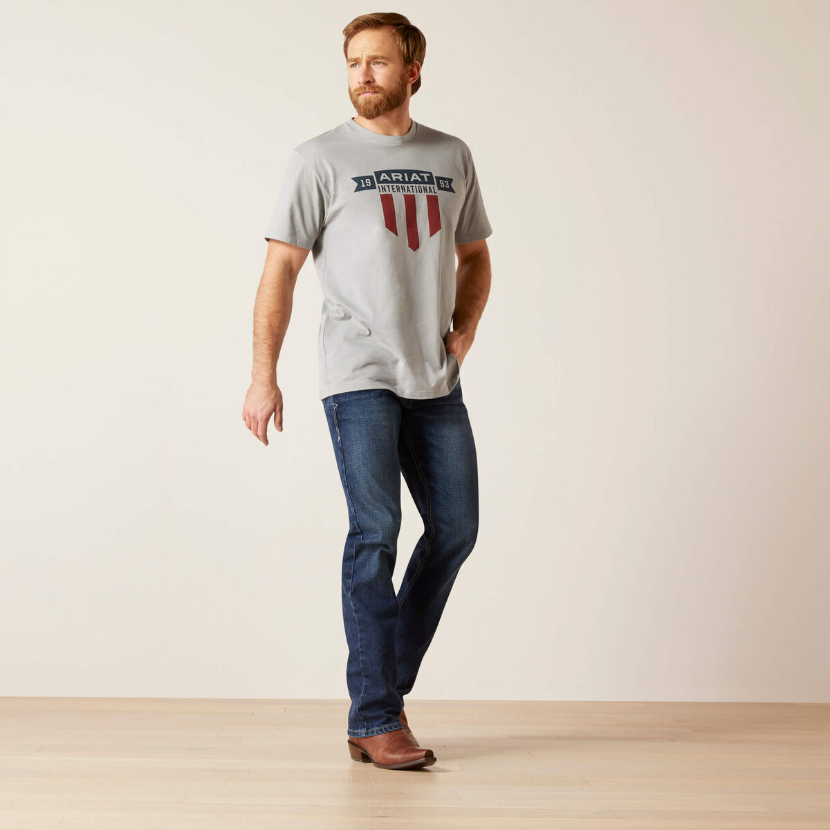 Ariat Mens USA Banner Shield T-Shirt 10047595 - view 4