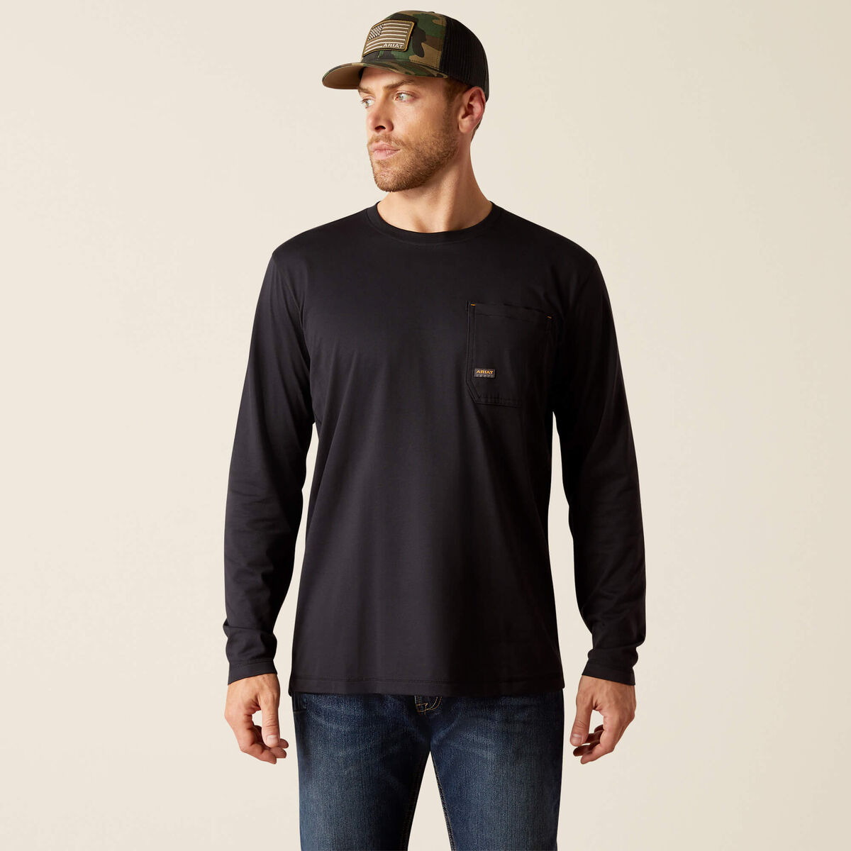 Ariat Mens Rebar Workman Chrome Skull T-Shirt 10052055 - view 2