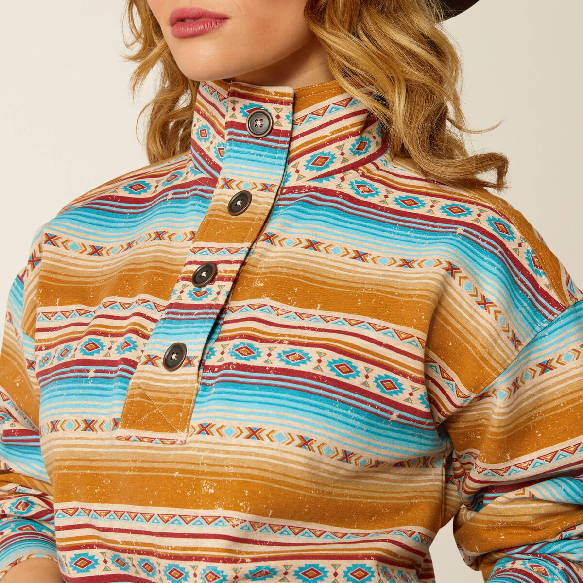 Ariat Womens Hometown Swtshrt Fallon Serape Print 10052416 - view 4