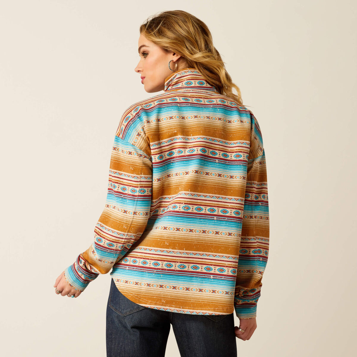 Ariat Womens Hometown Swtshrt Fallon Serape Print 10052416 - view 2