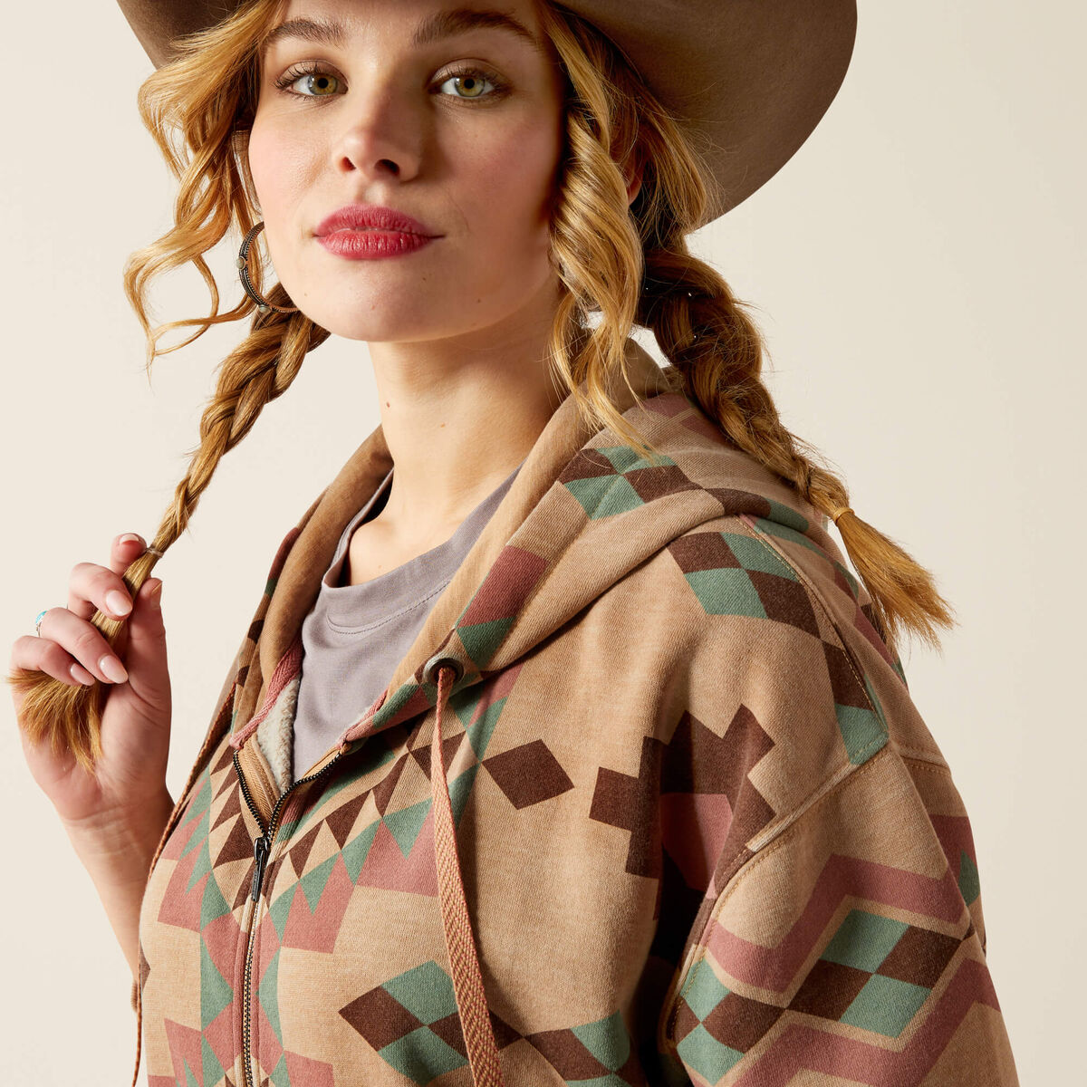 Ariat Womens Sunset Spark Crop Hoodie 10053962 - view 4