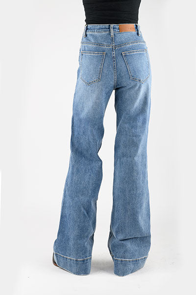 Roper Womens Tin Haul Clare Fit Wide Leg 54-870-4001BU
